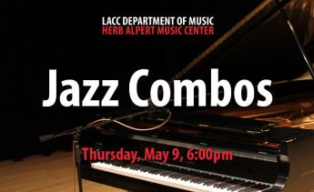 Jazz Band, Thursday, May 9th at 6:00pm. A piano sits open, ready for performance.