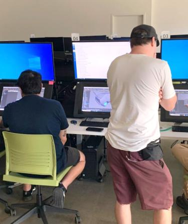 Game Art & Design students working