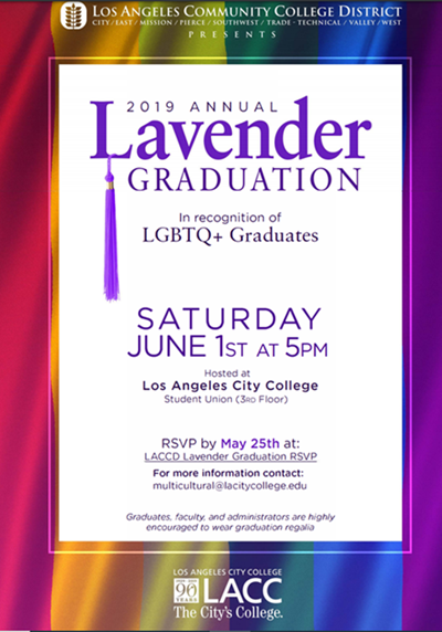 2019 Lavender Graduation Flyer