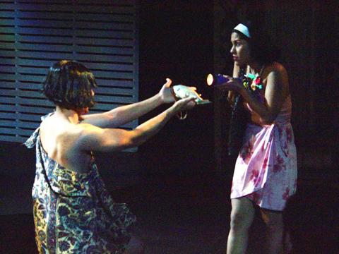 Two Actresses On Stage