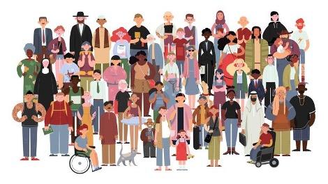 Group of people Drawn on an Image