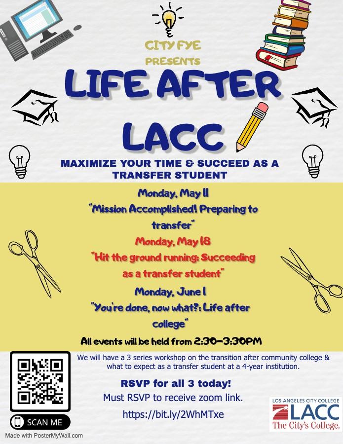 Flyer About the Life After LACC Event