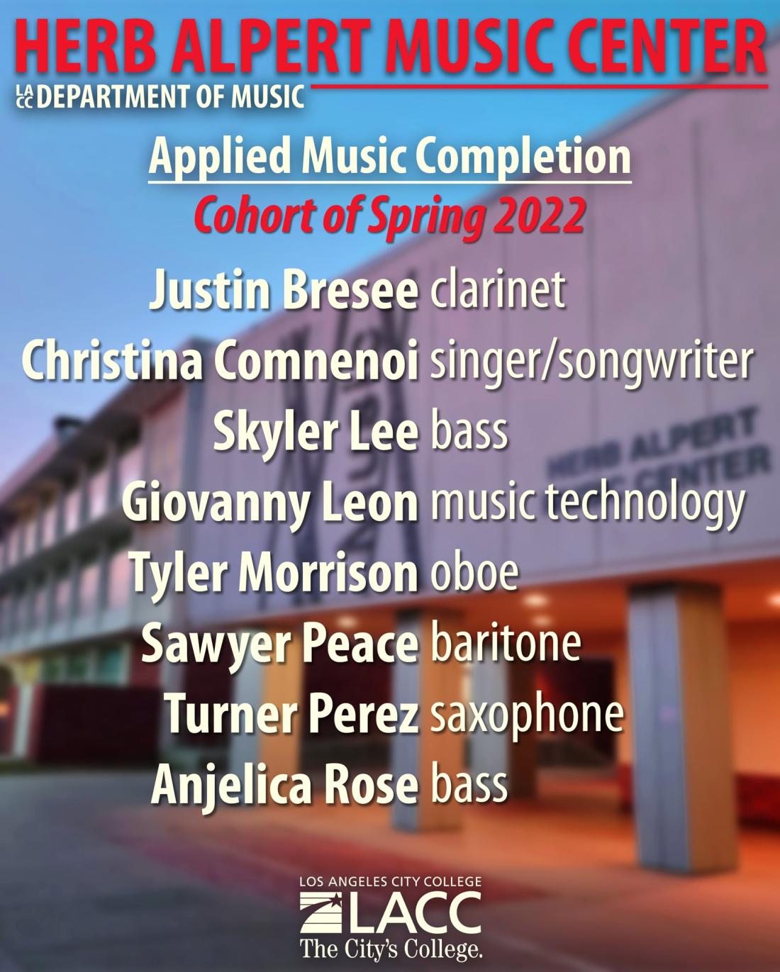 Applied Music Completion Flyer