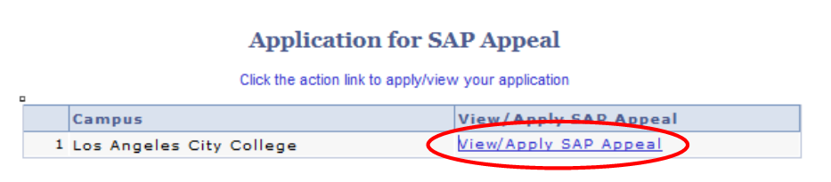 Apply for SAP Appeal