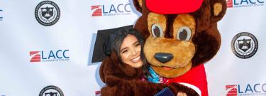 Cubby hugging student