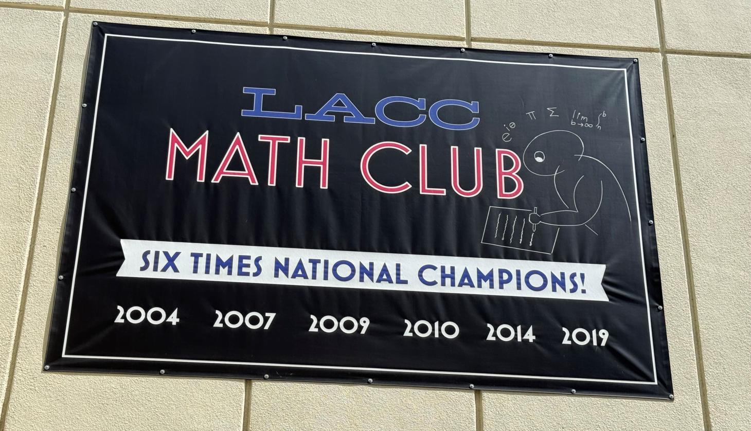 Image of LACC Math Club Championship Years.